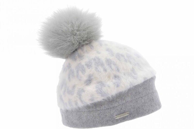 Angoramütze mit abnehmbaren Echtfellpompom (Sagafurs)