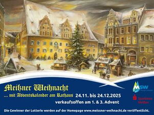 Weihnachtsmarkt Meißen 2025 – Rathaus mit Adventskalender