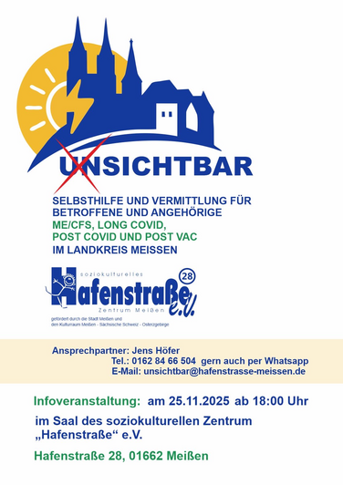 Einladung zum Informationsabend "Unsichtbar" im Saal des „Hafenstraße“ e.V. in Meißen