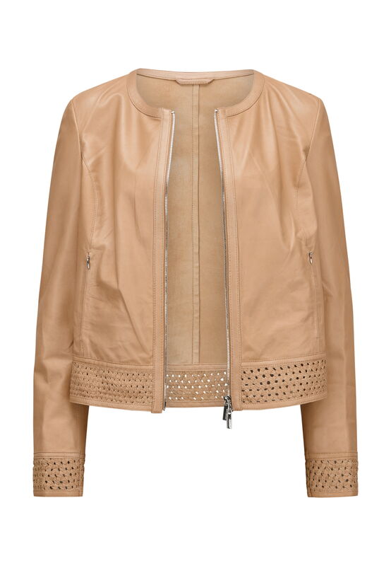 Leichte Lammnappa Lederjacke Größe 42