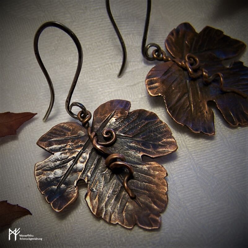 Ohrschmuck Weinlaub 