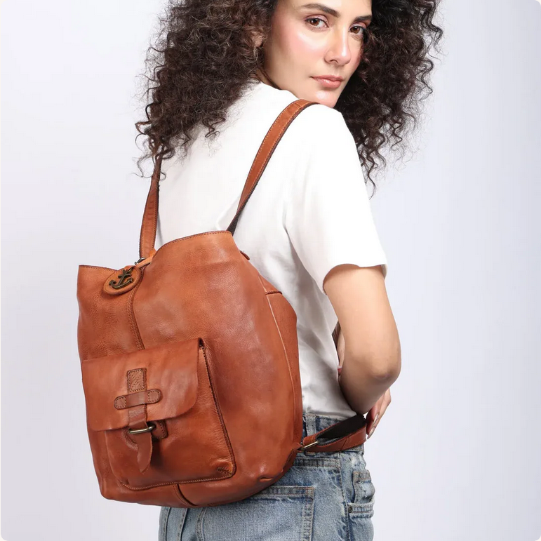 Lederrucksack 2nd Baily in cognac