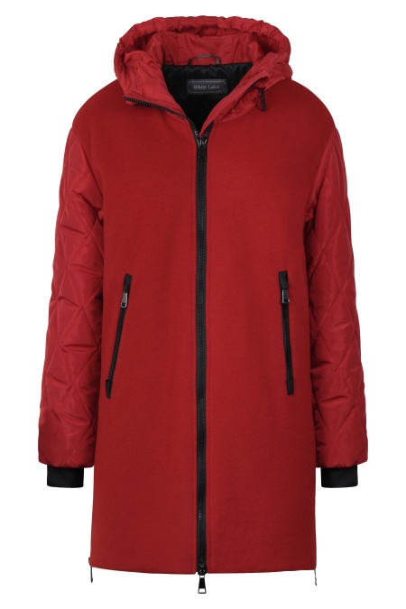 Rote Jacke/ Parka mit Stepp-Kapuze von ROFA